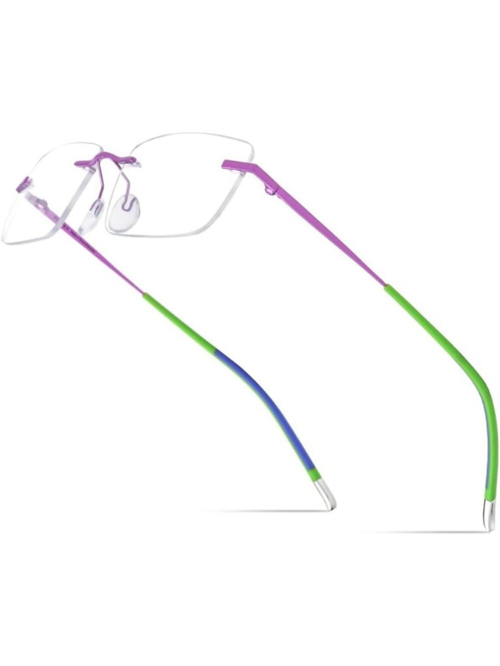 Stylish Rimless Titanium Glasses Frame for Men & Women - Optical Eyewear F85634
